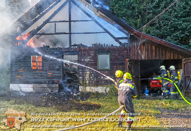 20190630 Vollbrand eines Nebengeäudes in Klausen-Leopoldsorf in Waldnähe  Foto: © Freiwillige Feuerwehr Klausen Leopoldsdorf