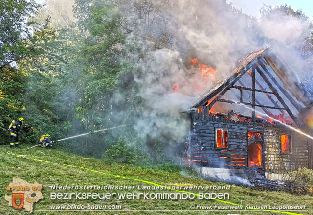 20190630 Vollbrand eines Nebengeäudes in Klausen-Leopoldsorf in Waldnähe  Foto: © Freiwillige Feuerwehr Klausen Leopoldsdorf