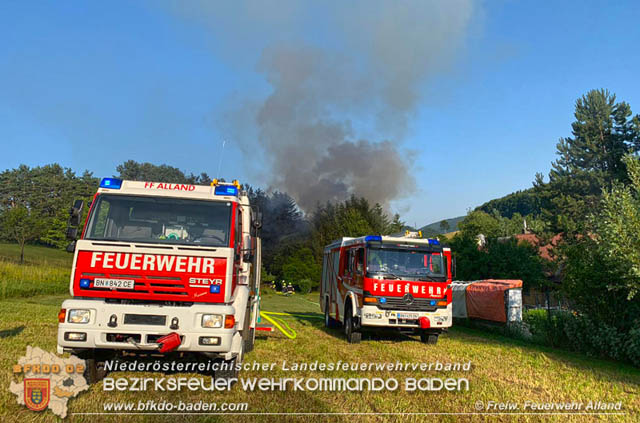 20190630 Vollbrand eines Nebengeäudes in Klausen-Leopoldsorf in Waldnähe  Foto: © Freiwillige Feuerwehr Alland