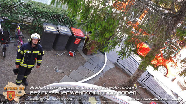 20190706 Küchenbrand in Badener Mehrparteien-Wohnhausanlage rasch gelöscht  Foto: © Stefan Schneider FF Baden-Stadt