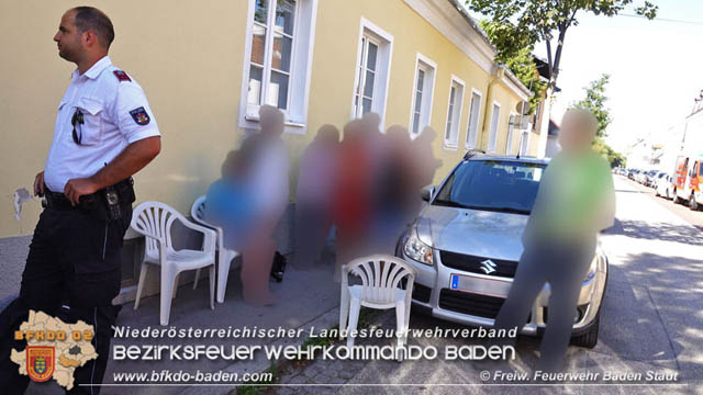 20190706 Küchenbrand in Badener Mehrparteien-Wohnhausanlage rasch gelöscht  Foto: © Stefan Schneider FF Baden-Stadt