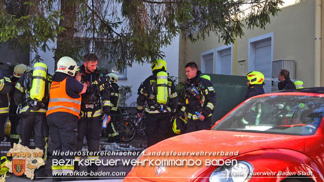 20190706 Küchenbrand in Badener Mehrparteien-Wohnhausanlage rasch gelöscht  Foto: © Stefan Schneider FF Baden-Stadt