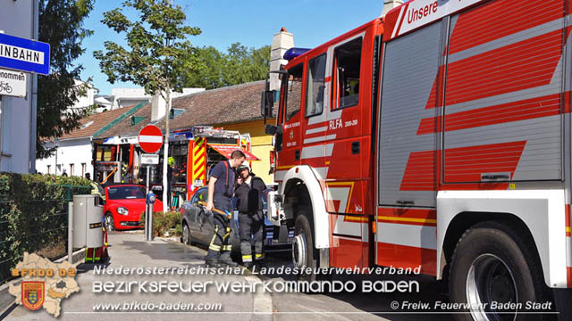 20190706 Küchenbrand in Badener Mehrparteien-Wohnhausanlage rasch gelöscht  Foto: © Stefan Schneider FF Baden-Stadt