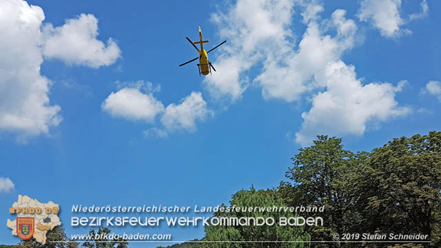20190716 Verkehrsunfall auf der LB210 Helenental  Fotos: © Stefan Schneider FF Baden-Stadt