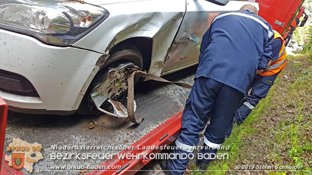 20190716 Verkehrsunfall auf der LB210 Helenental  Fotos: © Stefan Schneider FF Baden-Stadt