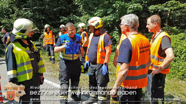20190716 Verkehrsunfall auf der LB210 Helenental  Fotos: © Stefan Schneider FF Baden-Stadt