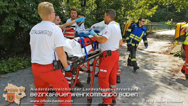 20190716 Verkehrsunfall auf der LB210 Helenental  Fotos: © Stefan Schneider FF Baden-Stadt