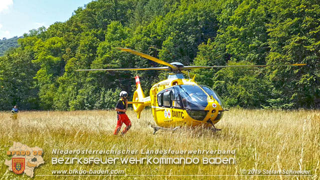 20190716 Verkehrsunfall auf der LB210 Helenental  Fotos: © Stefan Schneider FF Baden-Stadt