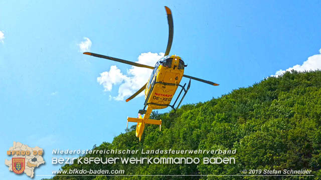 20190716 Verkehrsunfall auf der LB210 Helenental  Fotos: © Stefan Schneider FF Baden-Stadt