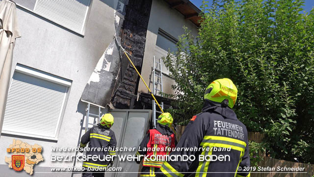 20190724 Brand bei einer Tattendorfer Reihenhausanlage Foto: © Stefan Schneider 20190724 Brand bei einer Tattendorfer Reihenhausanlage Foto: © Stefan Schneider