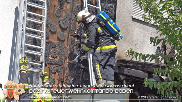 20190724 Brand bei einer Tattendorfer Reihenhausanlage Foto: © Stefan Schneider 20190724 Brand bei einer Tattendorfer Reihenhausanlage Foto: © Stefan Schneider