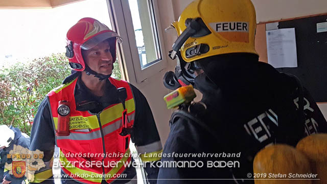 20190827 Brand in der Wohnung eines Traiskirchner Mehrpartein-Wohnhaus  Foto: Stefan Schneider