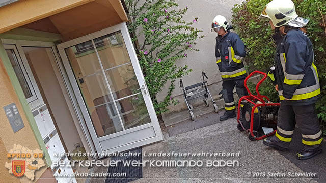 20190827 Brand in der Wohnung eines Traiskirchner Mehrpartein-Wohnhaus  Foto: Stefan Schneider
