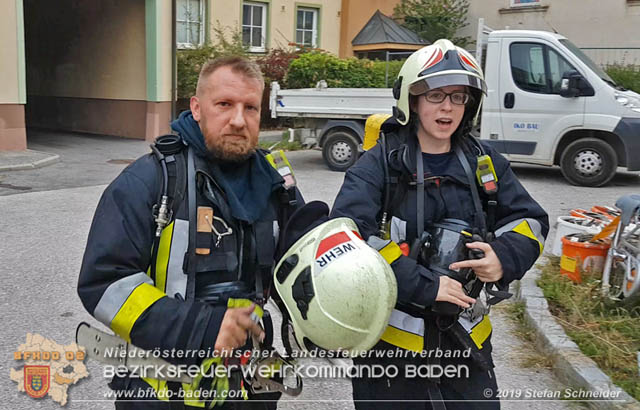 20190827 Brand in der Wohnung eines Traiskirchner Mehrpartein-Wohnhaus  Foto: Stefan Schneider