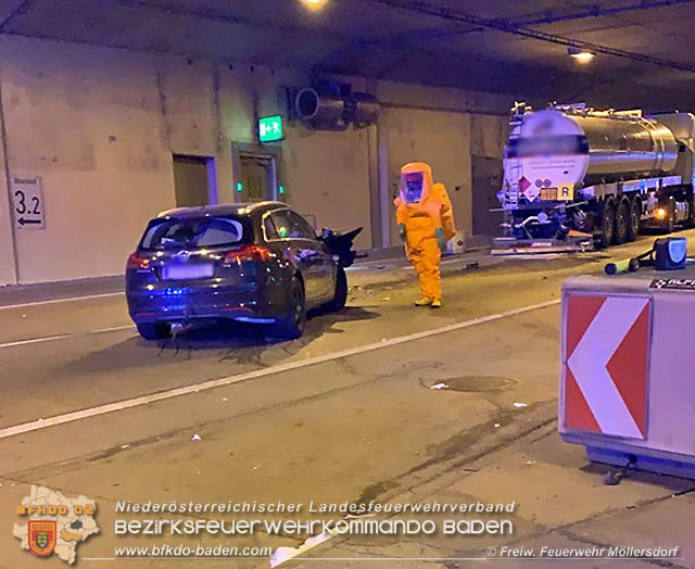 20190904 Deko Einsatz bei Gefahrgut Unfall im Tunnel S1 Vösendorf Bezirk Mödling Foto: © Freiwillige Feuerwehr Möllersdorf 20190904 Deko Einsatz bei Gefahrgut Unfall im Tunnel S1 Vösendorf Bezirk Mödling Foto: © Freiwillige Feuerwehr Möllersdorf