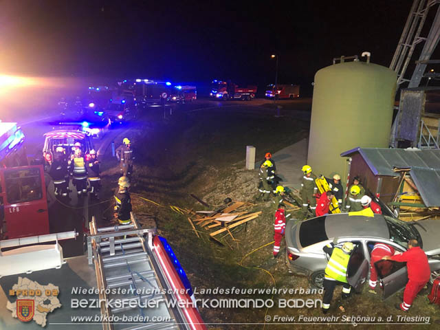 20191004 Verkehrsunfall zwischen Günselsdorf (Gemeindegebiet Schönau a.d.Triesting) und Sollenau  Foto: © Freiwillige Feuerwehr Schönau a.d.Triesting