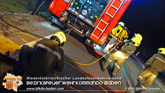 20191004 Verkehrsunfall zwischen Günselsdorf (Gemeindegebiet Schönau a.d.Triesting) und Sollenau  Foto: © Stefan Schneider