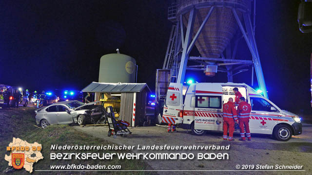 20191004 Verkehrsunfall zwischen Günselsdorf (Gemeindegebiet Schönau a.d.Triesting) und Sollenau  Foto: © Stefan Schneider