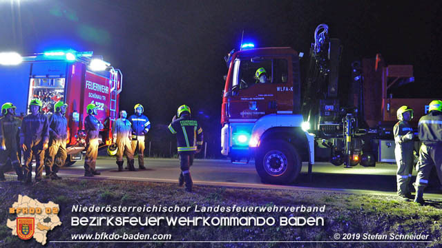 20191004 Verkehrsunfall zwischen Günselsdorf (Gemeindegebiet Schönau a.d.Triesting) und Sollenau  Foto: © Stefan Schneider