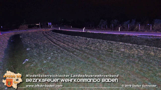 20191004 Verkehrsunfall zwischen Günselsdorf (Gemeindegebiet Schönau a.d.Triesting) und Sollenau  Foto: © Stefan Schneider
