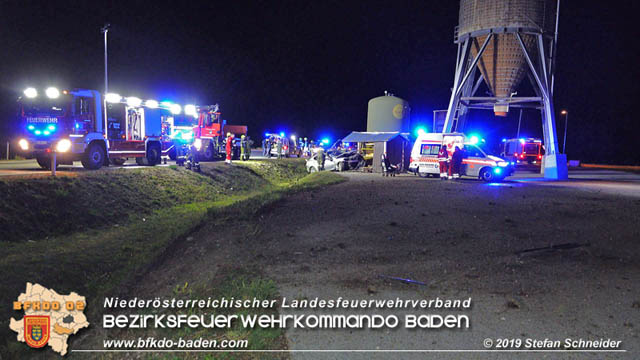 20191004 Verkehrsunfall zwischen Günselsdorf (Gemeindegebiet Schönau a.d.Triesting) und Sollenau  Foto: © Stefan Schneider