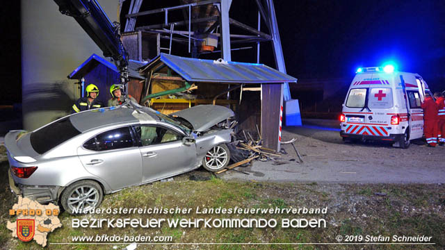 20191004 Verkehrsunfall zwischen Günselsdorf (Gemeindegebiet Schönau a.d.Triesting) und Sollenau  Foto: © Stefan Schneider