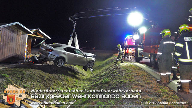 20191004 Verkehrsunfall zwischen Günselsdorf (Gemeindegebiet Schönau a.d.Triesting) und Sollenau  Foto: © Stefan Schneider