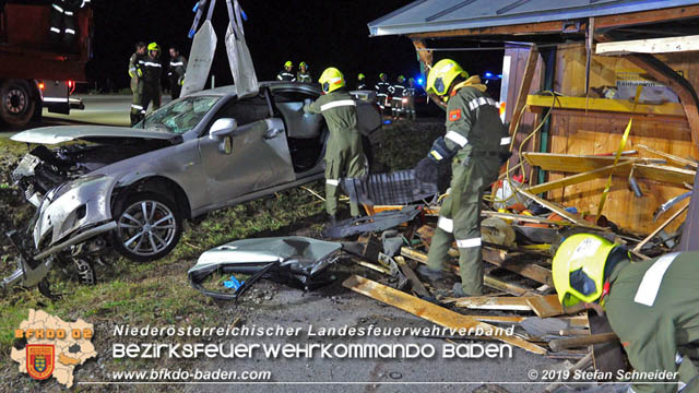 20191004 Verkehrsunfall zwischen Günselsdorf (Gemeindegebiet Schönau a.d.Triesting) und Sollenau  Foto: © Stefan Schneider
