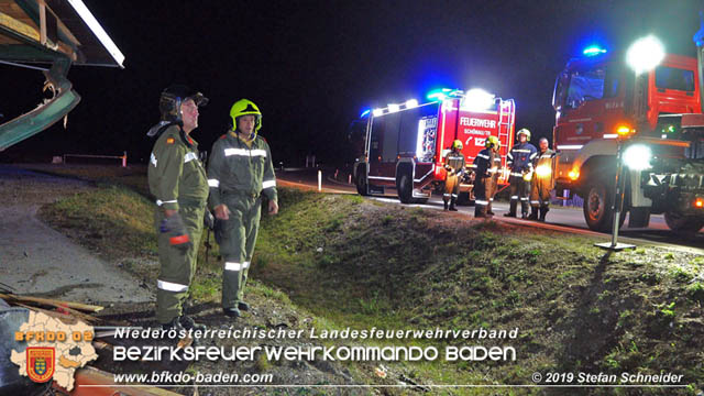 20191004 Verkehrsunfall zwischen Günselsdorf (Gemeindegebiet Schönau a.d.Triesting) und Sollenau  Foto: © Stefan Schneider