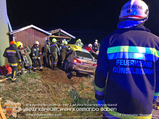 20191004 Verkehrsunfall zwischen Günselsdorf (Gemeindegebiet Schönau a.d.Triesting) und Sollenau  Foto: © Christopher Neumayer FF Günselsdorf