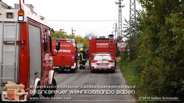 20191014 Pensionist mit Rad bei einem unbeschranktem Bahnübergang in Tattendorf von Zug erfasst und schwer verletzt  Foto: © Stefan Schneider