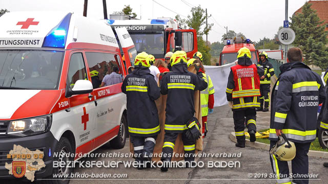20191014 Pensionist mit Rad bei einem unbeschranktem Bahnübergang in Tattendorf von Zug erfasst und schwer verletzt  Foto: © Stefan Schneider