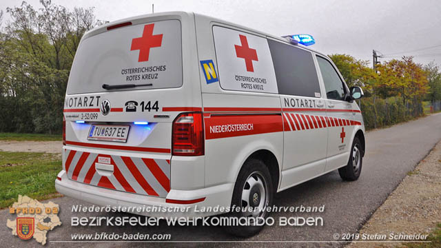 20191014 Pensionist mit Rad bei einem unbeschranktem Bahnübergang in Tattendorf von Zug erfasst und schwer verletzt  Foto: © Stefan Schneider