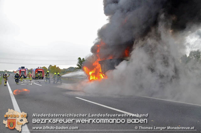 20191015 Lkw in Vollbrand auf der A3 Trumau - Ebreichsdorf  Foto: © Thomas Lenger Monatsrevue.at