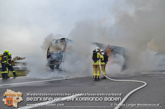 20191015 Lkw in Vollbrand auf der A3 Trumau - Ebreichsdorf  Foto: © Thomas Lenger Monatsrevue.at