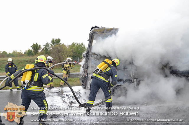 20191015 Lkw in Vollbrand auf der A3 Trumau - Ebreichsdorf  Foto: © Thomas Lenger Monatsrevue.at