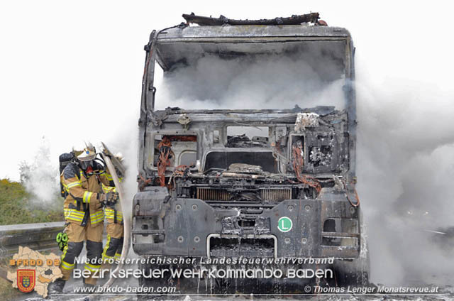 20191015 Lkw in Vollbrand auf der A3 Trumau - Ebreichsdorf  Foto: © Thomas Lenger Monatsrevue.at