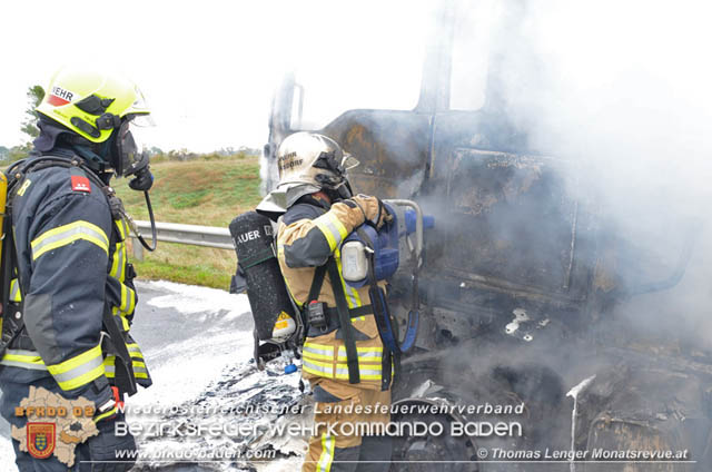 20191015 Lkw in Vollbrand auf der A3 Trumau - Ebreichsdorf  Foto: © Thomas Lenger Monatsrevue.at
