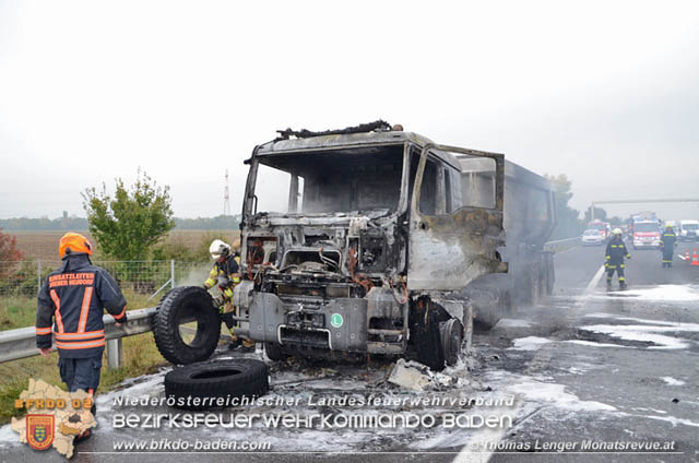 20191015 Lkw in Vollbrand auf der A3 Trumau - Ebreichsdorf  Foto: © Thomas Lenger Monatsrevue.at