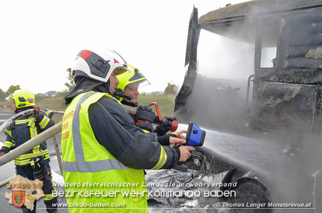 20191015 Lkw in Vollbrand auf der A3 Trumau - Ebreichsdorf  Foto: © Thomas Lenger Monatsrevue.at