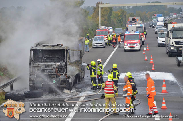 20191015 Lkw in Vollbrand auf der A3 Trumau - Ebreichsdorf  Foto: © Thomas Lenger Monatsrevue.at
