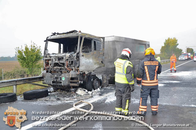 20191015 Lkw in Vollbrand auf der A3 Trumau - Ebreichsdorf  Foto: © Thomas Lenger Monatsrevue.at