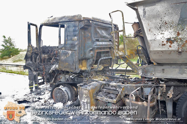 20191015 Lkw in Vollbrand auf der A3 Trumau - Ebreichsdorf  Foto: © Thomas Lenger Monatsrevue.at