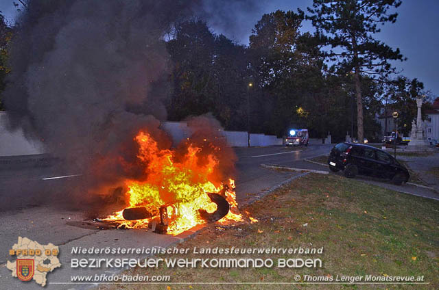 20191024 Ein Motorrad fing in Ebreichsdorf Feuer  Foto: © Thomas Lenger Monatsrevue.at