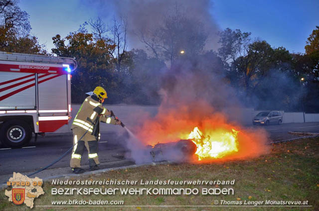 20191024 Ein Motorrad fing in Ebreichsdorf Feuer  Foto: © Thomas Lenger Monatsrevue.at