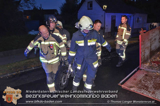 20191024 Ein Motorrad fing in Ebreichsdorf Feuer  Foto: © Thomas Lenger Monatsrevue.at