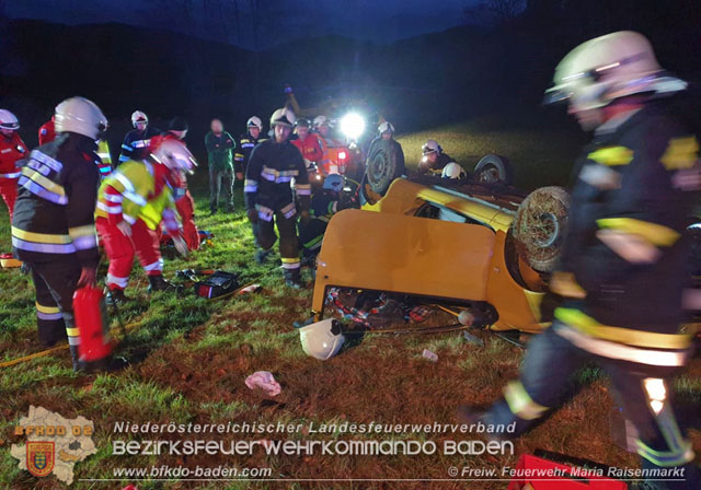 20191207 Verkehrsunfall auf der L4001 bei Mayerling Foto: © FF Maria Raisenmarkt 20191207 Verkehrsunfall auf der L4001 bei Mayerling Foto: © FF Maria Raisenmarkt