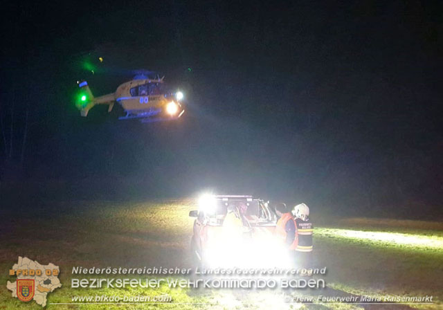 20191207 Verkehrsunfall auf der L4001 bei Mayerling Foto: © FF Maria Raisenmarkt 20191207 Verkehrsunfall auf der L4001 bei Mayerling Foto: © FF Maria Raisenmarkt