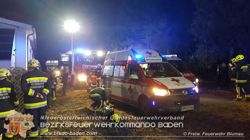 20191218 Mann stürzt in Blumau-Neurißhof in einen Schacht  Foto: © Freiwillige Feuerwehr Blumau