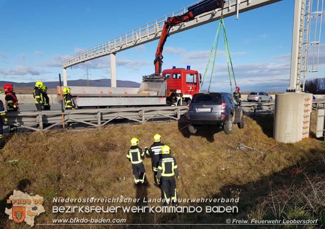 20191225 Verkehrsunfall auf der A2 zwischen Bad Vöslau und Baden Foto: © Martin Pock FF Leobersdorf 20191225 Verkehrsunfall auf der A2 zwischen Bad Vöslau und Baden Foto: © Martin Pock FF Leobersdorf